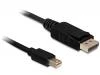 DeLock Kabel DisplayPort mini (samec) na Displayport (samec), 3 metry DeLock Kabel DisplayPort mini (samec) na Displayport (samec), 3 metry