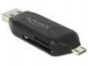 DeLock Micro USB OTG čtečka karet + USB 3.0 A male DeLock Micro USB OTG čtečka karet + USB 3.0 A male