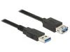 Delock Prodlužovací kabel USB 3.0 Typ-A samec USB 3.0 Typ-A samice 1,0 m černý