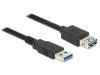 Delock Prodlužovací kabel USB 3.0 Typ-A samec USB 3.0 Typ-A samice 1,0 m černý (VÝPRODEJ)