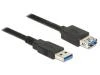 Delock Prodlužovací kabel USB 3.0 Typ-A samec USB 3.0 Typ-A samice 1,0 m černý (VÝPRODEJ)