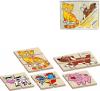 Detoa DŘEVO Puzzle skládanka zvířátka 12 dílků (dřevěná hračka)