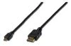 Digitus HDMI/D na HDMI/A připojovací kabel 2m, pozlacené kontakty (VÝPRODEJ)