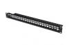 Digitus Neosazený Patch Panel, 24 port, stíněný, 1U, černý