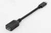 Digitus USB 3.1 Type-C adaptér USB kabel, typ C na A, OTG M / F, 0,15m, Super Speed, UL, bl Digitus USB 3.1 Type-C adaptér USB kabel, typ C na A, OTG M / F, 0,15m, Super Speed, UL, bl