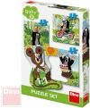 Dino Baby puzzle Krtek na louce (Krteček) 18x18cm 3v1 skládačka 12 dílků Dino Baby puzzle Krtek na louce (Krteček) 18x18cm 3v1 skládačka 12 dílků