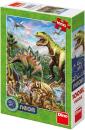 Dino Puzzle 100 dílků XL Svět dinosaurů 33x47cm svítí ve tmě skládačka