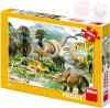 Dino Puzzle 100 dílků XL Život dinosaurů 47x33cm skládačka v krabici