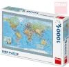 Dino Puzzle 1000 dílků Politická mapa světa 66x47cm skládačka v krabici Dino Puzzle 1000 dílků Politická mapa světa 66x47cm skládačka v krabici