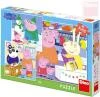 Dino Puzzle 3x55 dílků Peppa Pig Veselé odpoledne 18x18cm skládačka 3v1 Dino Puzzle 3x55 dílků Peppa Pig Veselé odpoledne 18x18cm skládačka 3v1