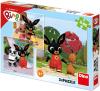 Dino Puzzle Králíček Bing si hraje 3x55 dílků 18x18cm skládačka
