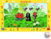 Dino PUZZLE Krtek a jahody (Krteček) 25x15cm skládačka na desce 15 dílků