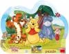 Dino Puzzle obrysové deskové 25 dílků Schovávaná s Medvídkem Pú 30x23cm