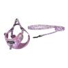Dogness walking set leash 1,5m+harness for dog (pink) Dogness walking set leash 1,5m+harness for dog (pink)