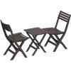 DURAMAX IDMOFXX081BR Skládací plastový balkónový nábytek 2+1, hnědý