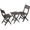 DURAMAX IDMOFXX081BR Skládací plastový balkónový nábytek 2+1, hnědý