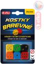 Efko DŘEVO Hra kostky hrací barevné dřevěné set 6ks na kartě