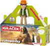 Efko IGRÁČEK Archeolog figurka egyptské vykopávky maska faraona a soška Bastet