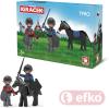 Efko IGRÁČEK TRIO Dva rytíři a černý kůň v krabičce (stavebnice)