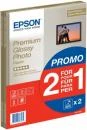 Epson Paper A4 - 255g/m2 - 2x15sheets - photo premium glossy (2 for 1 PROMO)