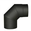 Eurometal Koleno kouřové 120mm/90st.t.1,5mm ČER Eurometal Koleno kouřové 120mm/90st.t.1,5mm ČER