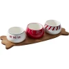 Excellent Houseware Servírovací sada 4 ks s vánočním motivem