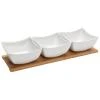 Excellent Houseware Servírovací misky na dřevěném podnose sada 4 ks Excellent Houseware Servírovací misky na dřevěném podnose sada 4 ks