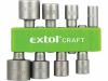 EXTOL-CRAFT Klíče nástrčné do vrtačky, 8ks, 5-5,5-6-7-8-10-11-13mm, 1/4[34] šestihran, CrV