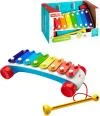 Fisher Price Baby xylofon tahací zábavný na kolečkách 8 kláves plast