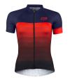 Force ASCENT modro-červený dámský cyklodres - kr. rukáv