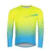 Force MTB ANGLE fluo-modrý cyklodres - dl. rukáv