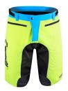 Force MTB-11 fluo cyklokraťasy s odnímatelnou vložkou