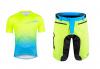 Force MTB ANGLE fluo-modrý dres + Force MTB-11 fluo cyklokraťasy