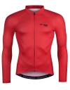 Force PURE červený pánský cyklodres - dlouhý rukáv POUZE L (VÝPRODEJ)