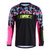 Force RECKLESS černo-růžovo-fluo mtb dres - dl. rukáv