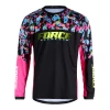 Force RECKLESS černo-růžovo-fluo mtb dres - dl. rukáv