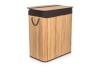 G21 Koš na prádlo 105 l s rozdělovačem, bambusový s hnědým košem (VÝPRODEJ)
