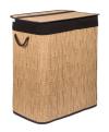 G21 Koš na prádlo 105 l s rozdělovačem, ratanový design s hnědým košem G21 Koš na prádlo 105 l s rozdělovačem, ratanový design s hnědým košem