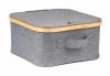 G21 Úložný box 30 x 30 x 15 cm, bambusový s víkem, šedý G21 Úložný box 30 x 30 x 15 cm, bambusový s víkem, šedý
