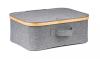G21 Úložný box 40 x 30 x 15 cm, bambusový s víkem, šedý