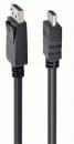 Gembird Kabel DisplayPort na HDMI, M/M, 3m Gembird Kabel DisplayPort na HDMI, M/M, 3m