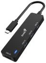 Genius UH-400 USB Hub, externí, USB-C na 4× USB 3.0, 15cm, černý