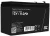 Green Cell AGM VRLA 12V 8Ah maintenance-free battery for the alarm system, cash register, toys