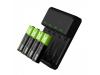 Green Cell Sada nabíječky VitalCharger a 4x dobíjecí baterie AA 2000mAh Ni-MH