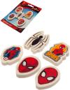Guma mazací tvarovaná Spiderman set 5ks dětské školní potřeby na kartě