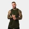 GymBeam Tílko Cut Off Military Green