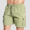 GymBeam Men‘s Swim Cargo Shorts Olive