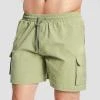 GymBeam Men‘s Swim Cargo Shorts Olive GymBeam Men‘s Swim Cargo Shorts Olive