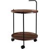 H S Collection Stolek odkládací a servírovací na kolečkách 67 cm hnědá
