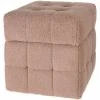 H S Collection Taburet 38 × 38 × 37 cm hnědá